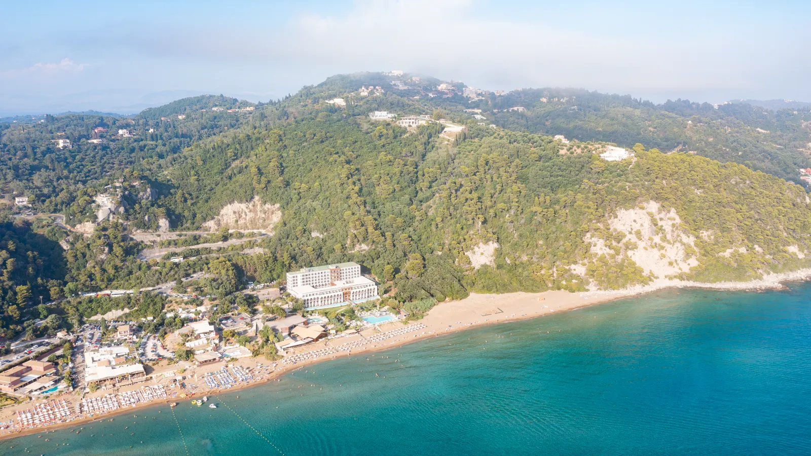 Glyfada beach, Corfu, Greece - sand and the Ionian Sea