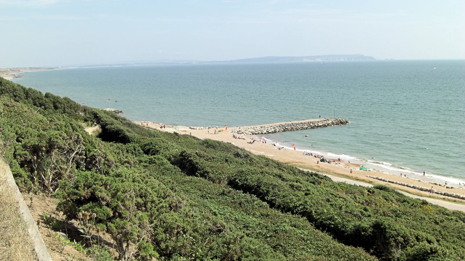 Highcliffe Beach, England, United Kingdom - Blue Flag beach