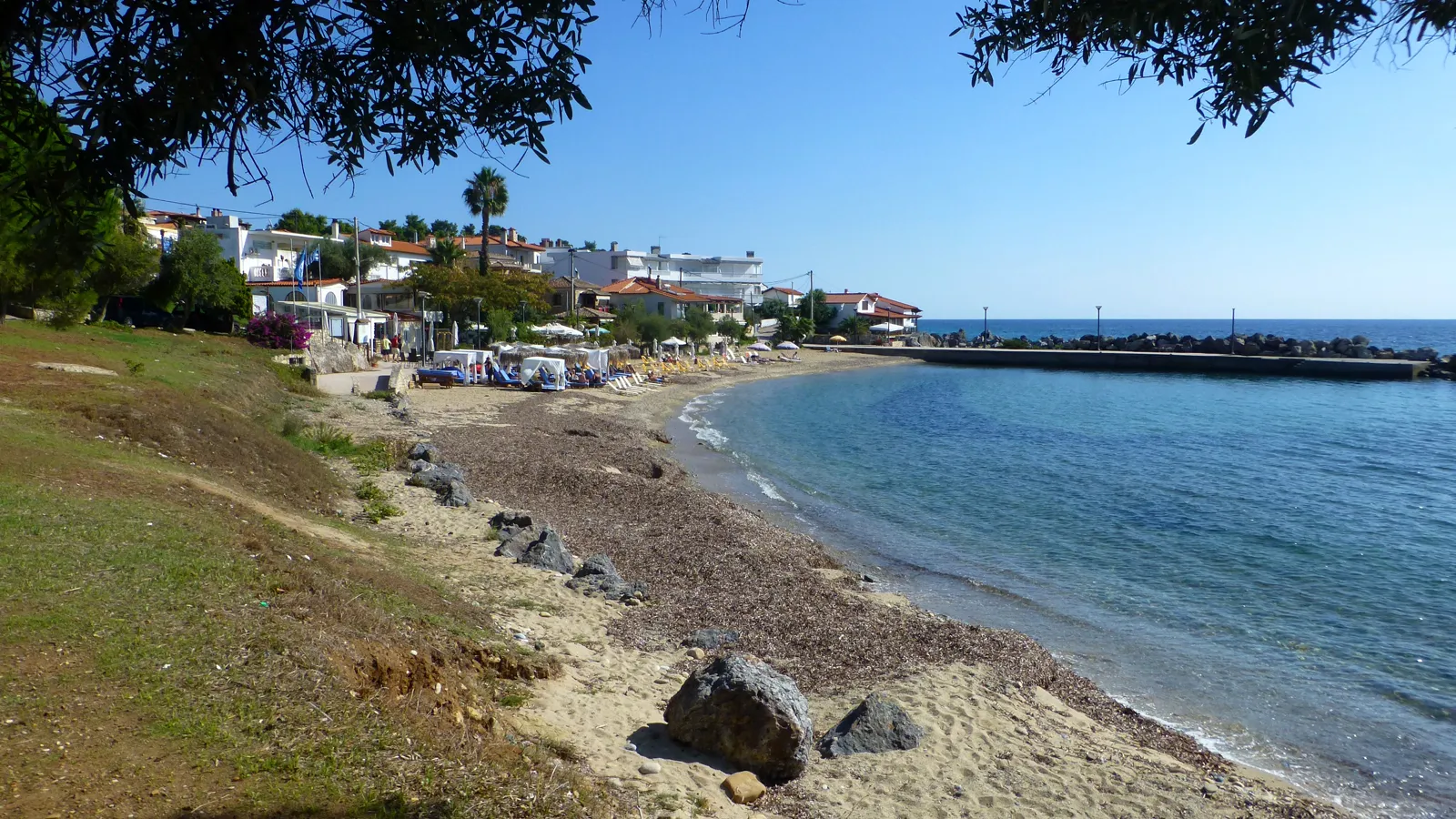 Loutra beach, Kassandra, Greece - sand and the Aegean