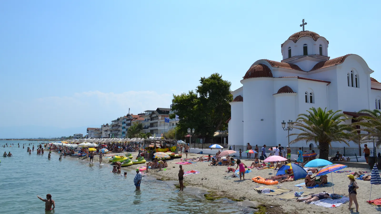 Paralia Katerini beach, Pieria, Greece - sand and the Aegean