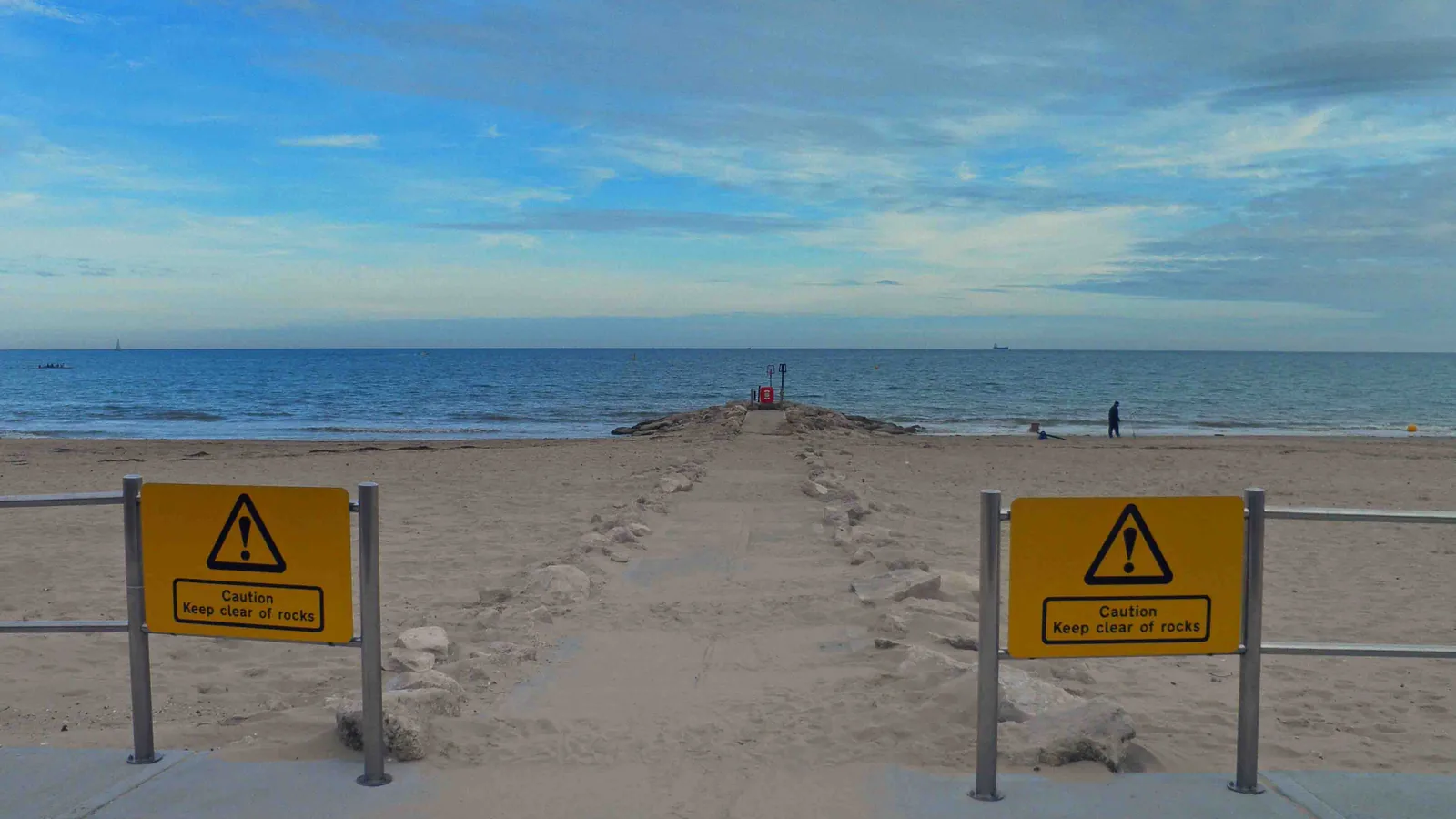 Poole, Branksome Chine, England, United Kingdom - Blue Flag beach