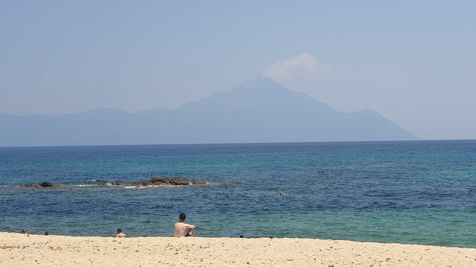 Sarti beach, Sithonia, Greece - sand and the Aegean